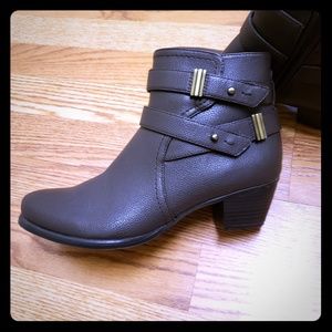 Brown Leather Booties Never Worn!